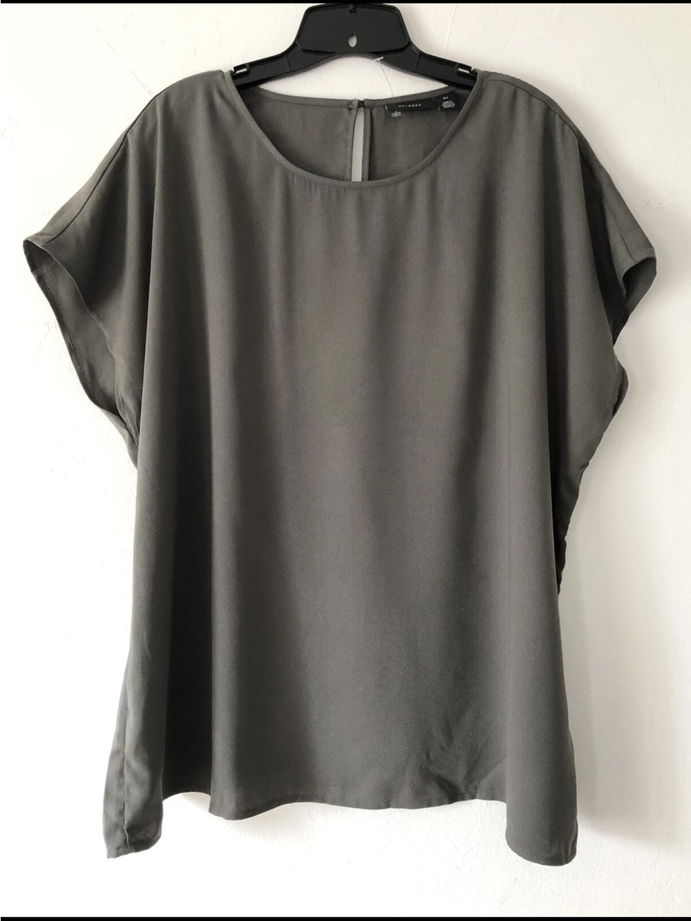 Halogen Olive Gray Short Sleeve Blouse